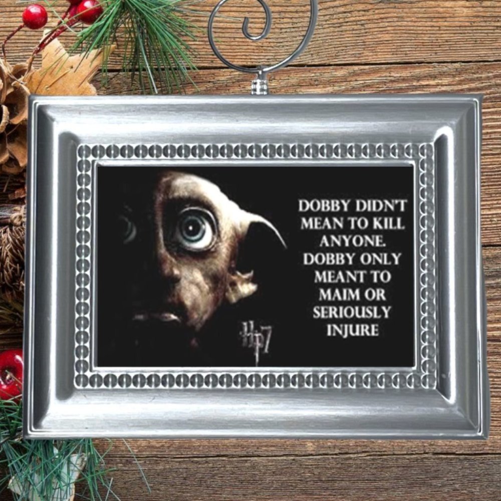 Harry Potter Dobby A Free House Elf Quote Christmas Tree Ornament